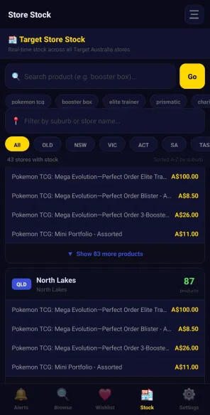 Real time Target stock tracker!
